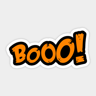 Booo - Funny Halloween Minimalistic Sarcastic Ghost Costume Sticker